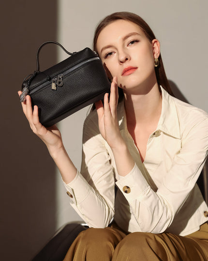 Leather Mini Cosmetic Travel Bag-1