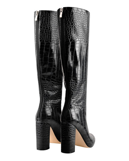 London Girl Faux Leather Everyday Knee High Boots-2