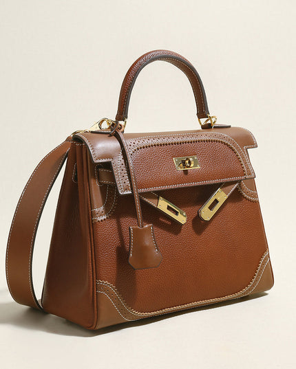 Los Altos Top Handle Leather Bag-1