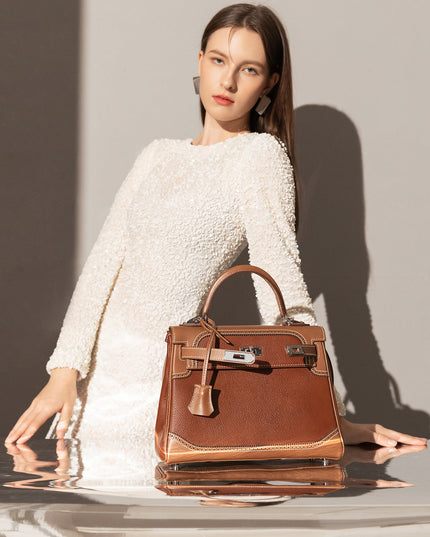 Los Altos Top Handle Leather Bag-3