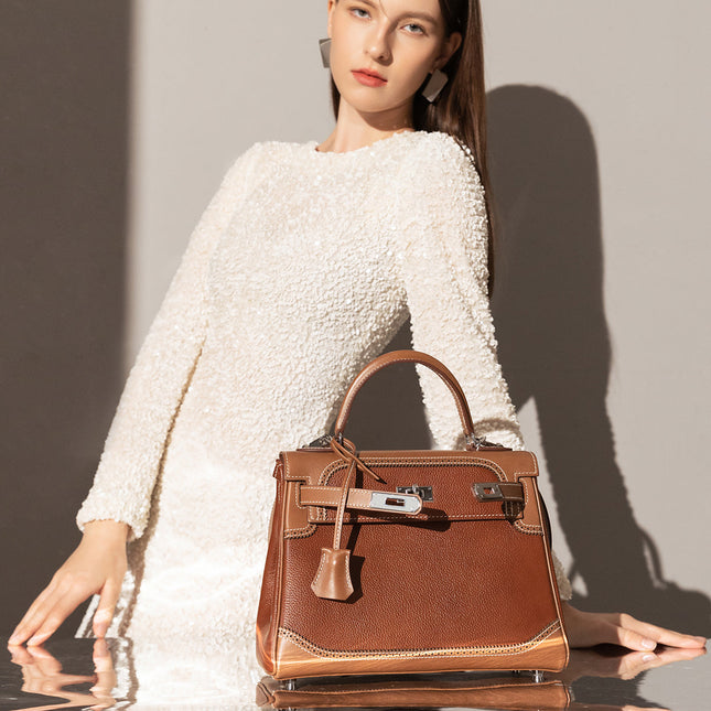 Los Altos Top Handle Leather Bag-3