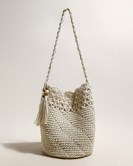 Macrame Beach Tote Bag-0