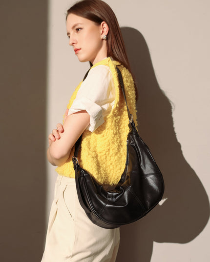 Macy Slouchy Leather Shoulder Bag-3