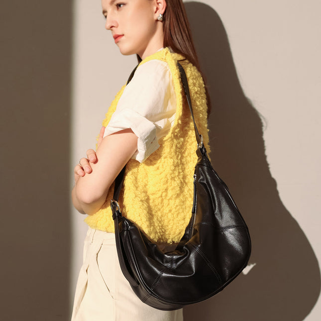 Macy Slouchy Leather Shoulder Bag-3