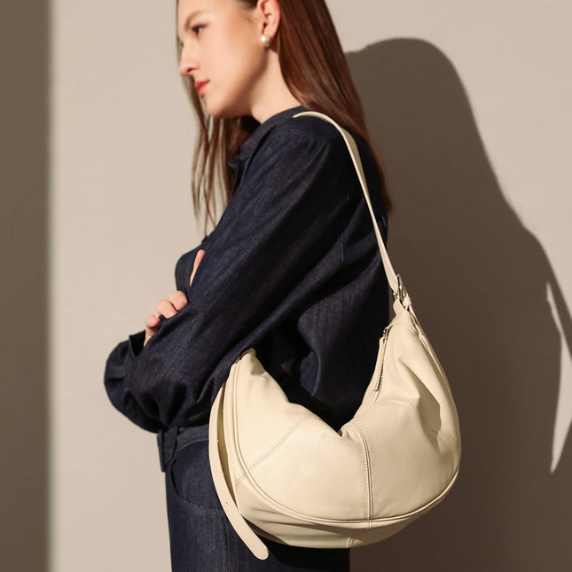 Macy Slouchy Leather Shoulder Bag-6