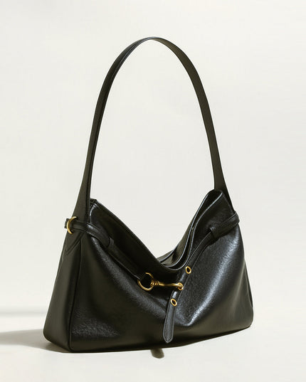 Mediun Slouchy Leather Shoulder Bag-1