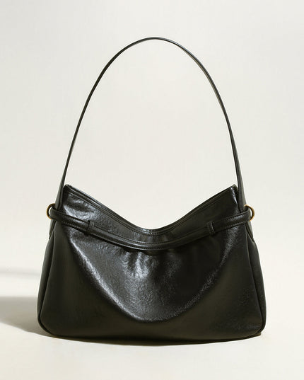 Mediun Slouchy Leather Shoulder Bag-2