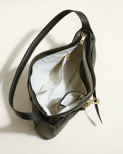 Mediun Slouchy Leather Shoulder Bag-3