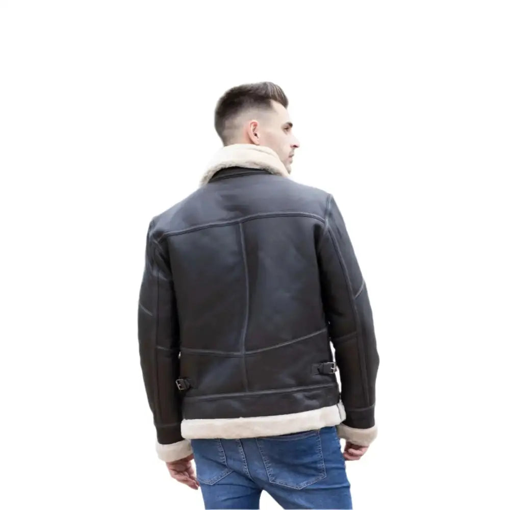 Men’s Airforce Shearling Leather Jacket-4