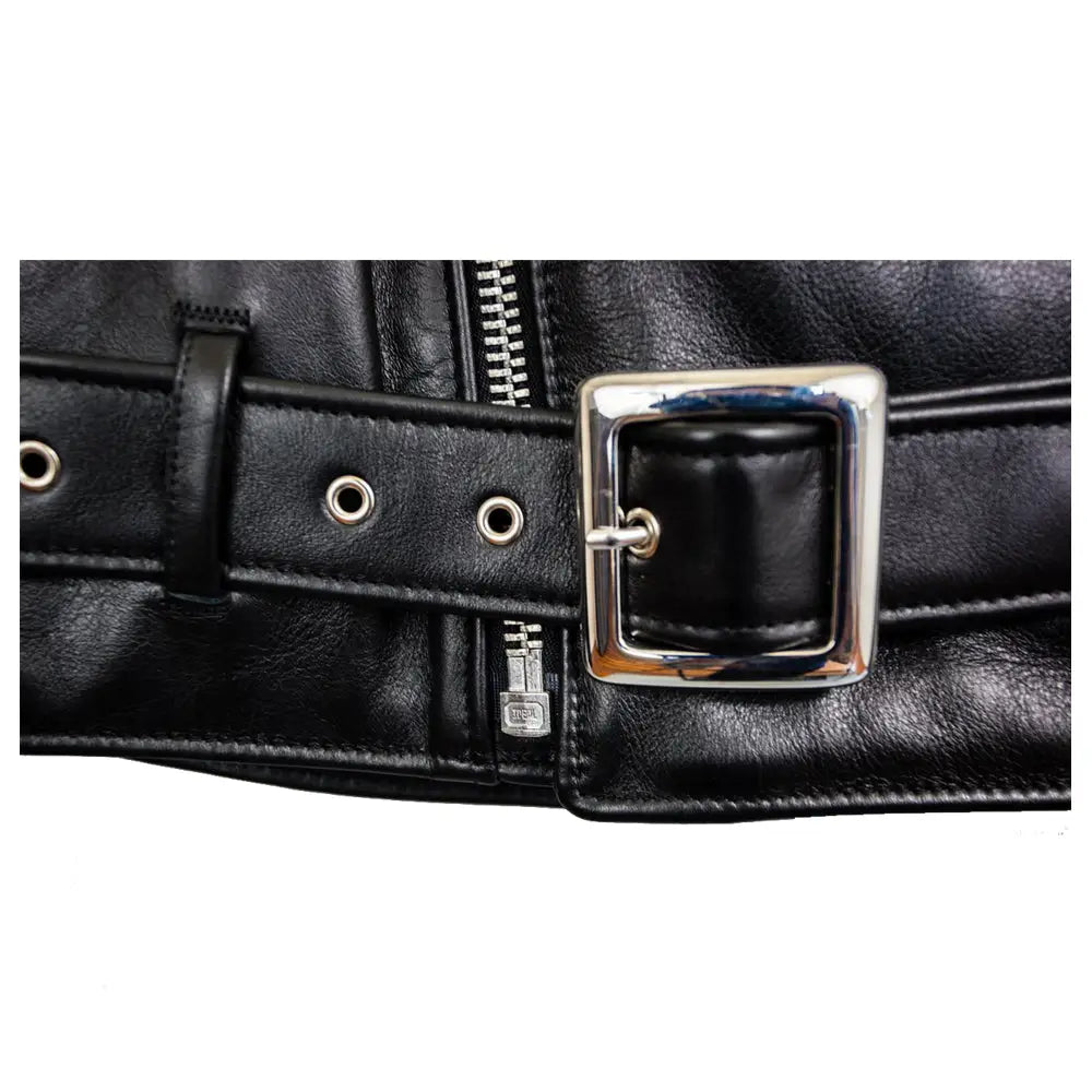 Men’s Retro Motorcycle Leather Jacket-4