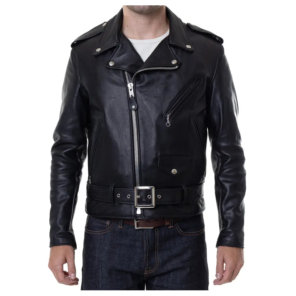 Men’s Retro Motorcycle Leather Jacket-1