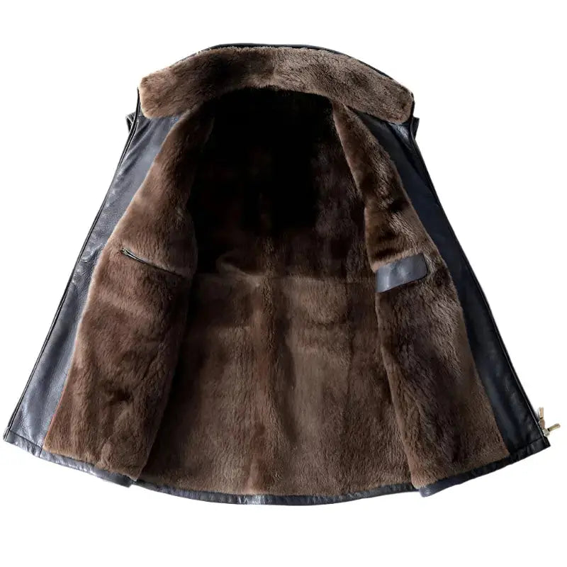 Mens Shearling Sheepskin Vest-3