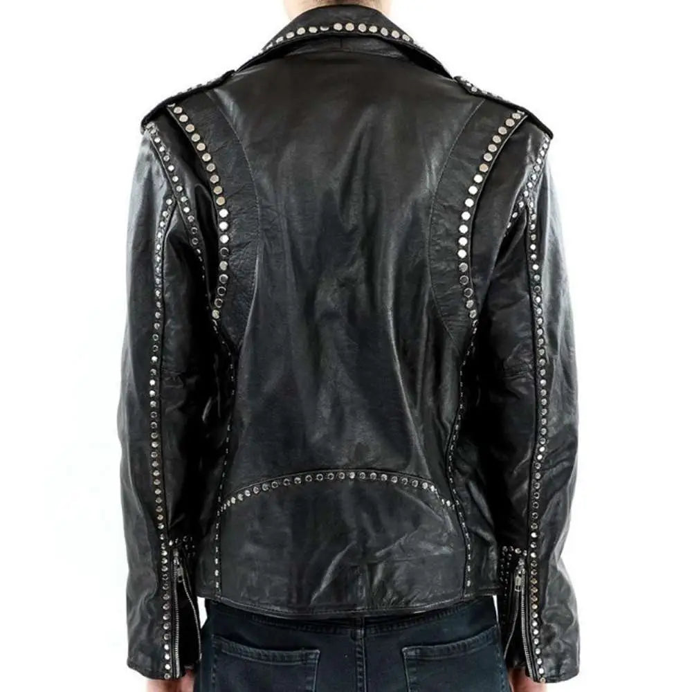 Men’s Studded Leather Jacket-2