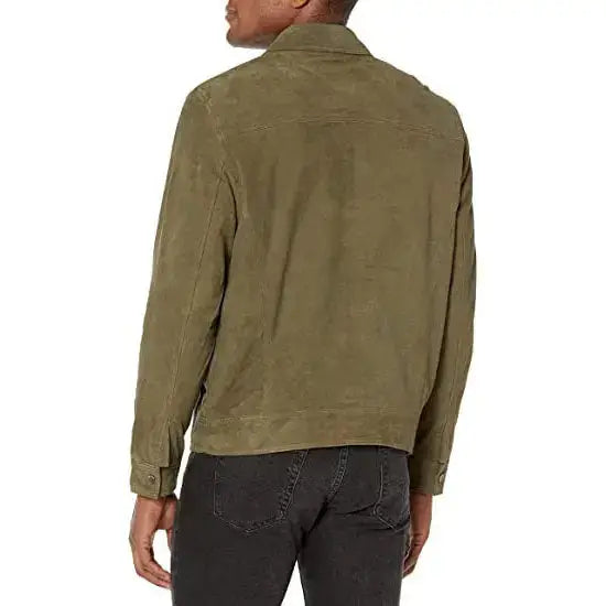 Mens Suede Trucker Jacket-1