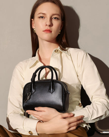Meredith Leather Boston Top Handle Bag-3