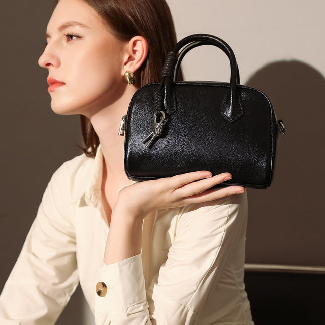 Meredith Leather Boston Top Handle Bag-4