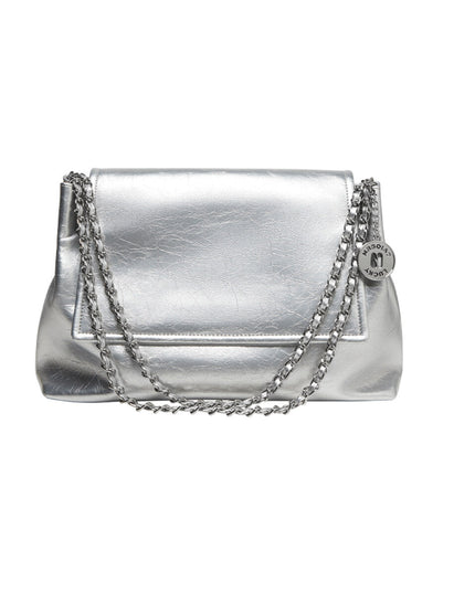 Metallic Leather Chain Strapped Shoulder Bag-0