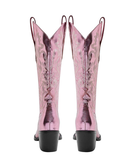 Metallic Party Glam Cowgirl Boots-3