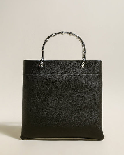 Minimalistic Square Structured Top Handle Bag-0