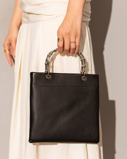 Minimalistic Square Structured Top Handle Bag-1