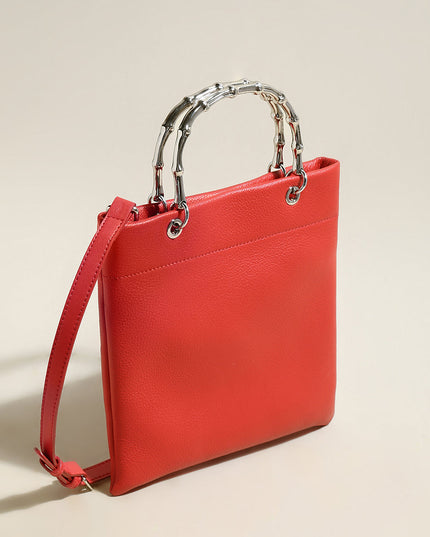 Minimalistic Square Structured Top Handle Bag-4