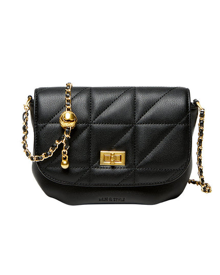 Monaco Trendy Triangle Quilted Leather Chain Bag-0