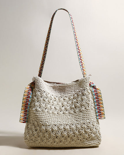 Lightweight Natural Straw Woven Tote Bag-1