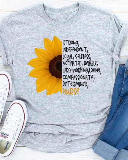 Sunflower Nurse T-Shirt-9
