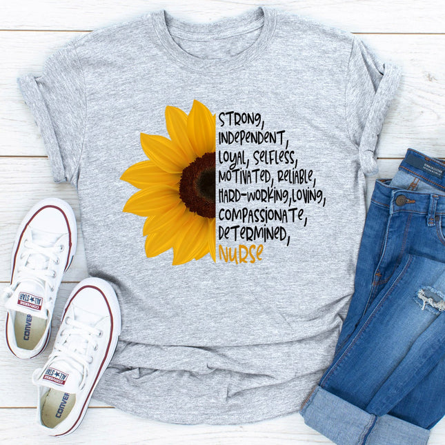 Sunflower Nurse T-Shirt-9