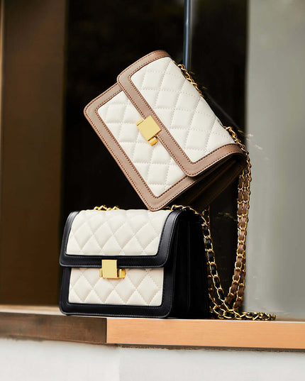 Paris Diamond-Quilted Chain Shoulder Bag-1