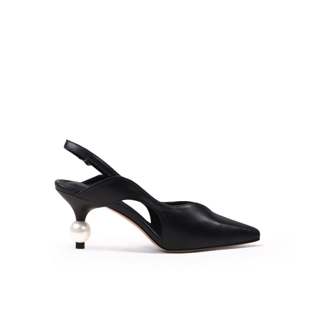 Pearl Heel Slingback Sandals-2