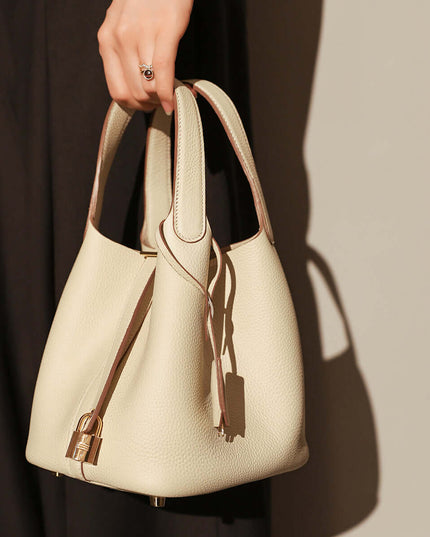 Premium Bucket Tote Bag With Lock-1