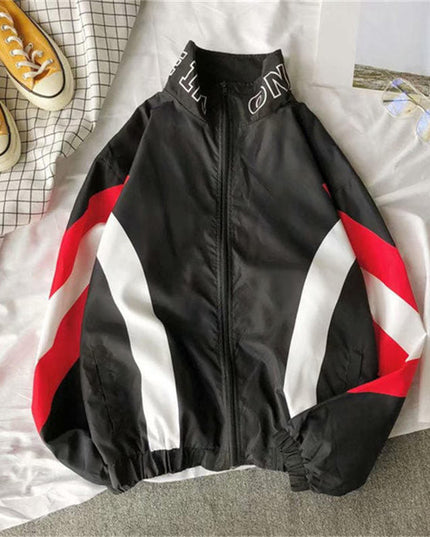 Jacket Men Windbreaker Autumn Hip Hop Couple Thin Jacket Windbreaker Patchwork Multi Pockets Casual Track Coat Streetwear-3