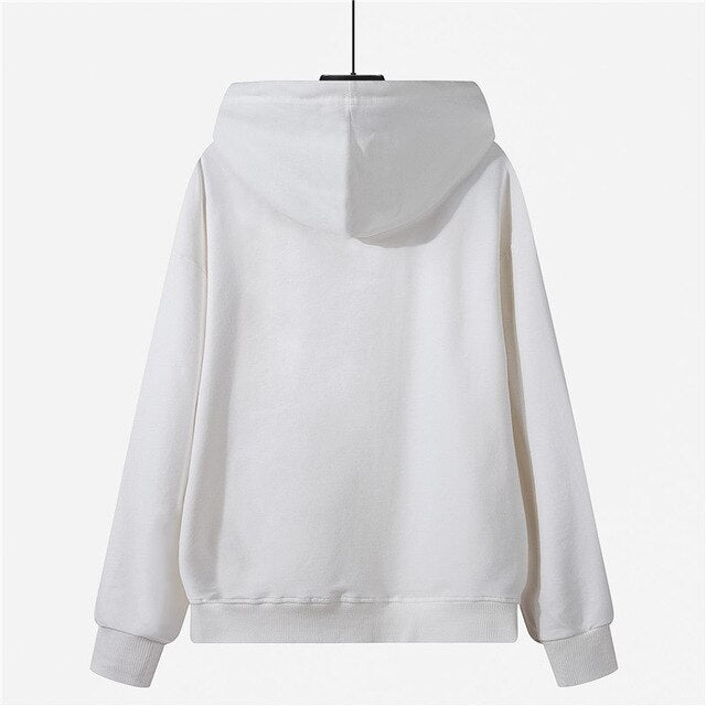 Autumn winter fleece oversize hoodies solid color jackets toppies womens tracksuits hooded sweatshirts-5