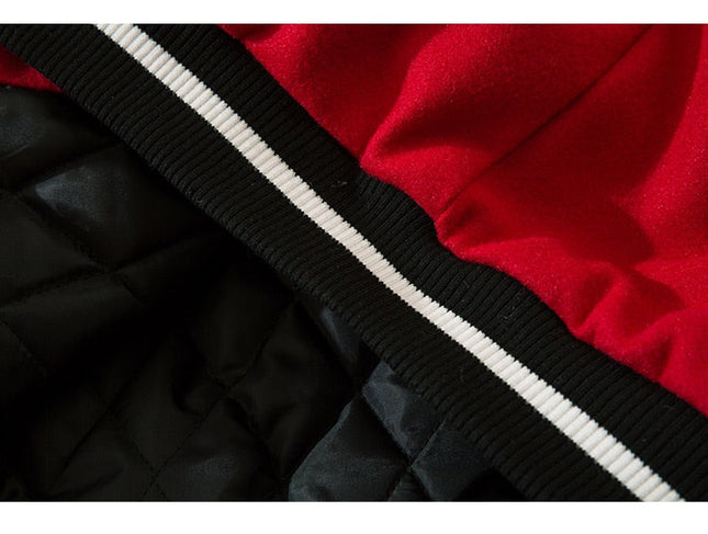 Jacket Men Furry Letter Star Leather Oversized Bomber Coats Couple All-match College Style High Street Baseball Outwear-4