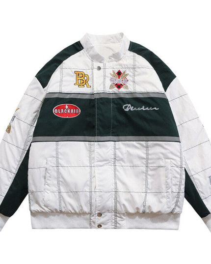 Thicken Baseball Jacket Men Plaid Embroidery Button Bomber Coat Winter Fashion High Street Oversized Jackets Streetwear-4