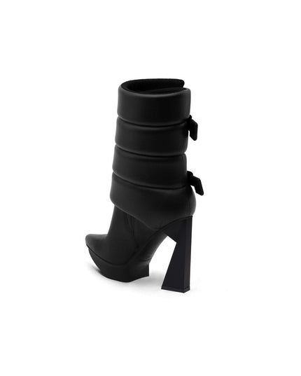 Puffy Leather Platform Boots-3