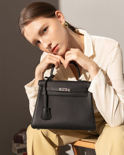 Queens Mini Top Handle Leather Bag-1