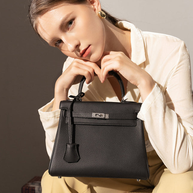 Queens Mini Top Handle Leather Bag-1