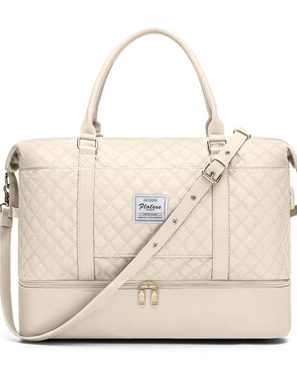 Quilted Business Overnight Travel Duffel Bag-0