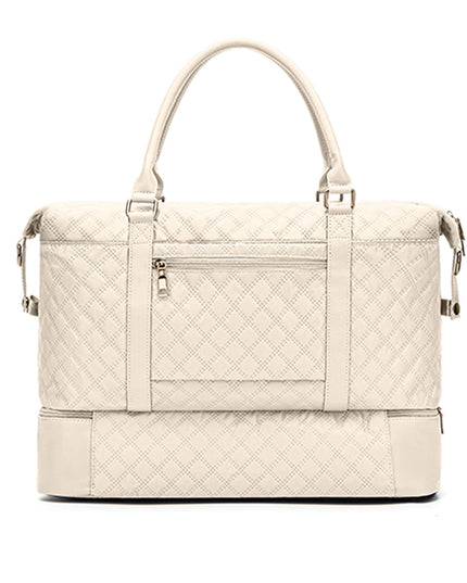 Quilted Business Overnight Travel Duffel Bag-4
