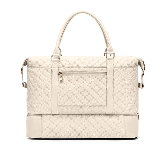 Quilted Business Overnight Travel Duffel Bag-4