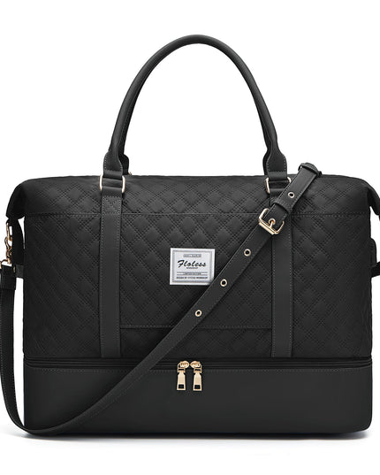 Quilted Business Overnight Travel Duffel Bag-5