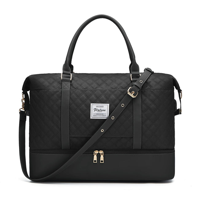 Quilted Business Overnight Travel Duffel Bag-5