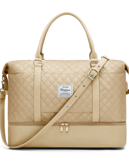 Quilted Business Overnight Travel Duffel Bag-7