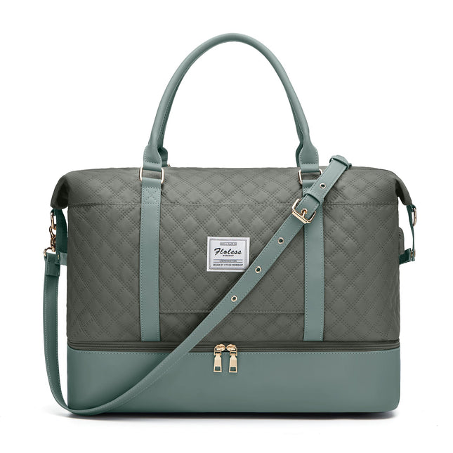 Quilted Business Overnight Travel Duffel Bag-8