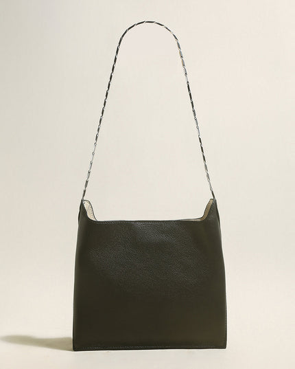 Sandra Leather Shoulder Bucket Bag-0