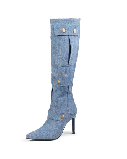 Sexy Knee High Stiletto Boots-1