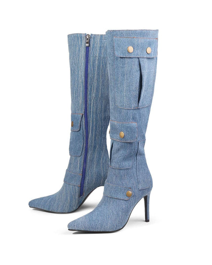 Sexy Knee High Stiletto Boots-2