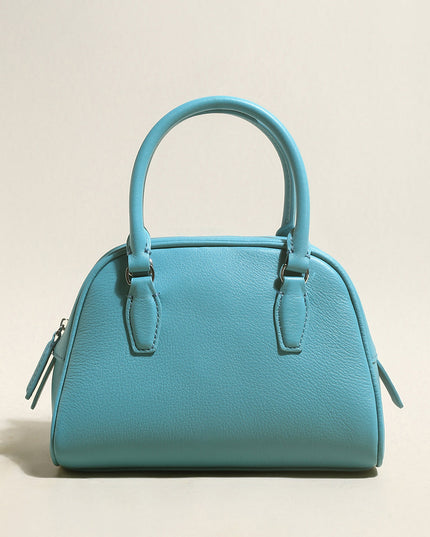 Simple Leather Bowling Bag-0
